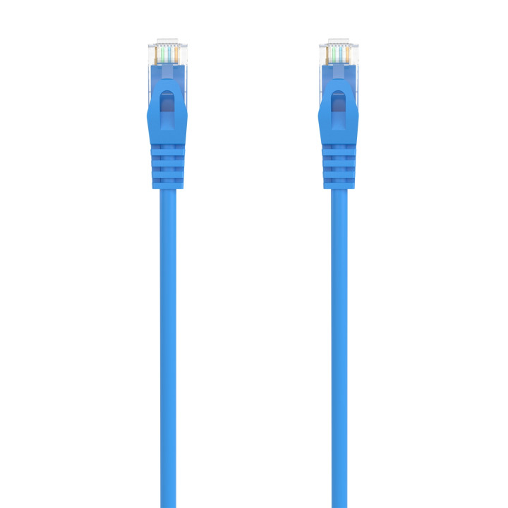 AISENS Cable de Red Latiguillo RJ45 LSZH Cat.6A 500 Mhz UTP AWG24, Azul, 1.0M