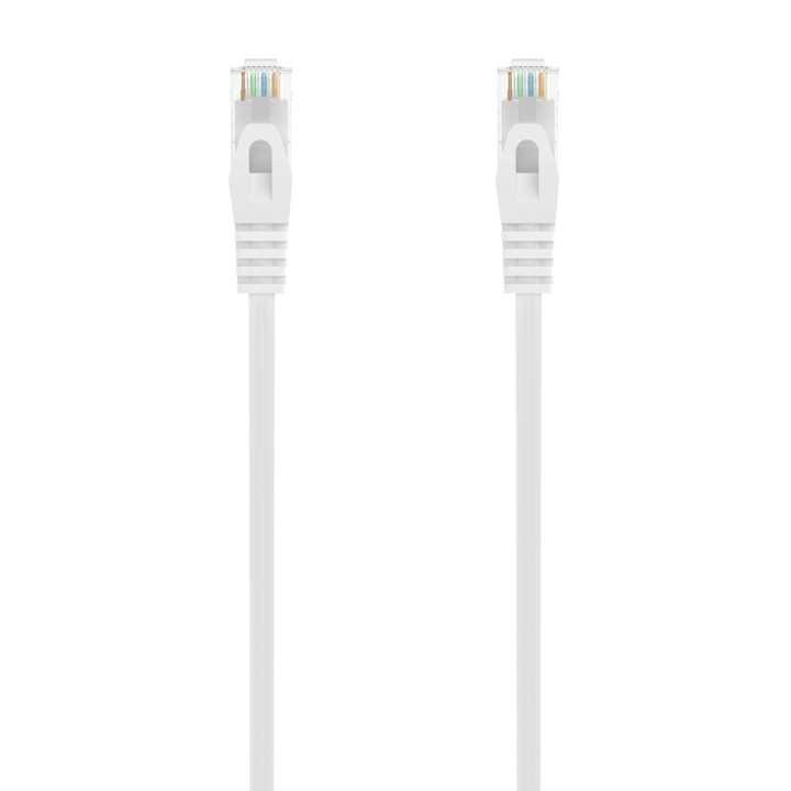 AISENS Cable de Red Latiguillo RJ45 LSZH Cat.6A 500 Mhz UTP AWG24, Blanco, 2.0M