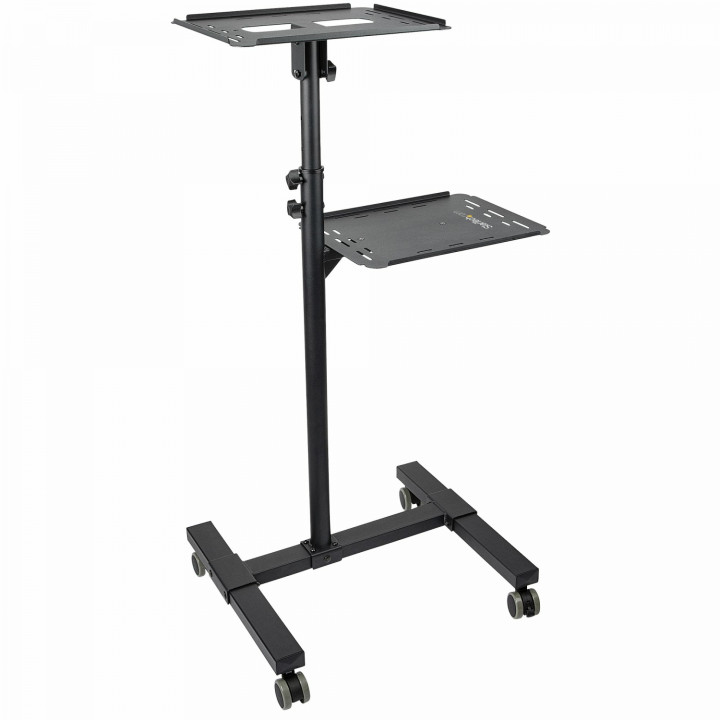 StarTech.com Soporte Móvil para Proyector y Ordenador Portátil - Carrito de Servicio Pesado para Proyector (2 Estantes)