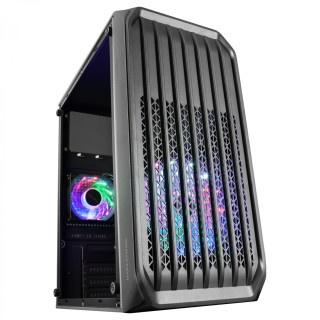 Mars Gaming MC-S2 Negro Caja PC Compacta Gaming Micro-ATX 2 Ventiladores FRGB Raibow con Rejilla Frontal Ventana...