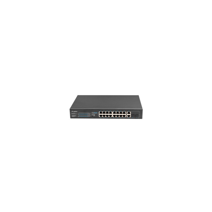 Lanberg RSFE-16P-2C-250 switch No administrado Gigabit Ethernet (10/100/1000) EnergÍ­a sobre Ethernet (PoE) 1U Negro