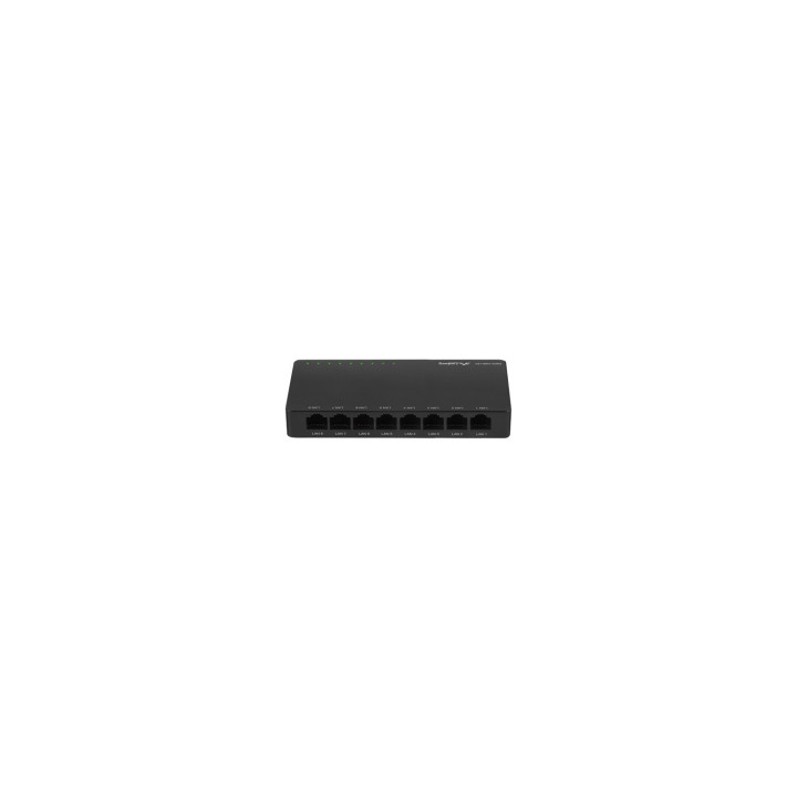Lanberg DSP2-1008-12V switch No administrado Gigabit Ethernet (10/100/1000) Negro