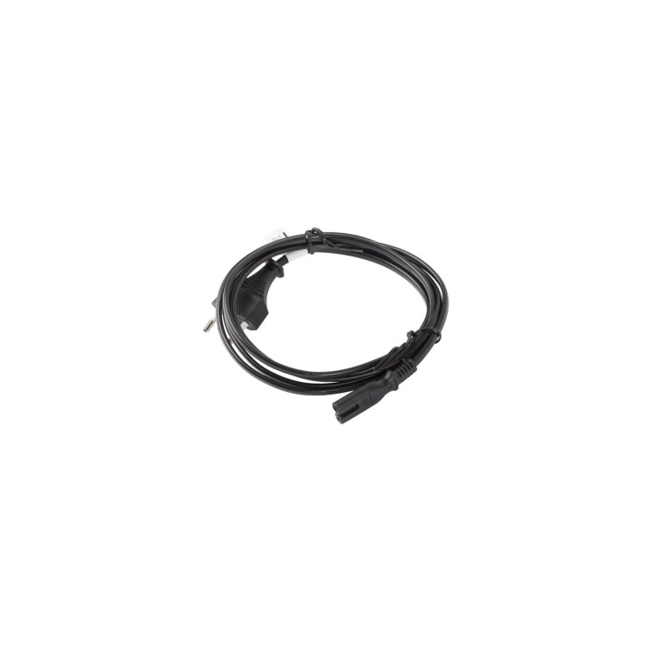 Lanberg CA-C7CA-11CC-0030-BK cable de transmisión Negro 3 m CEE7/16 C7 acoplador
