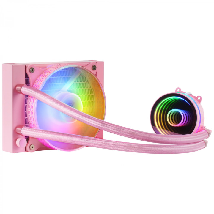 Mars Gaming ML-ONE120 Rosa Refrigeración LÍ­quida CPU TDP 200W Espejo Infinito Ventilador FRGB Silencioso Multisocket...