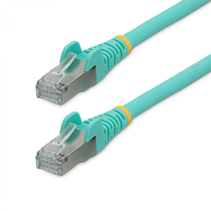 StarTech.com Cable de 1,5m de Red Ethernet CAT6a - Aguamarina - Low Smoke Zero Halogen (LSZH) - 10GbE - 500MHz - PoE++