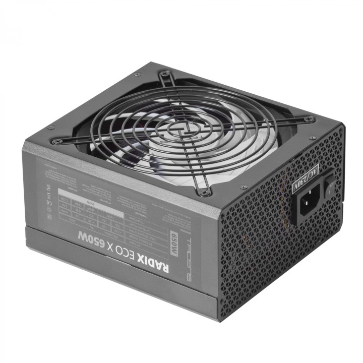 Tacens RADIX ECO X 650 Fuente Alimentación PC ATX 650W 6 Años GarantÍ­a TecnologÍ­a Silenciosa AI-RPM +87% Eficiencia...
