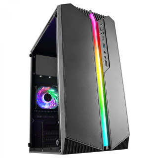 Mars Gaming MC-S1 Negro Caja PC Compacta Gaming Micro-ATX Iluminación ARGB 12 Modos Ventilador FRGB Ventana Lateral...