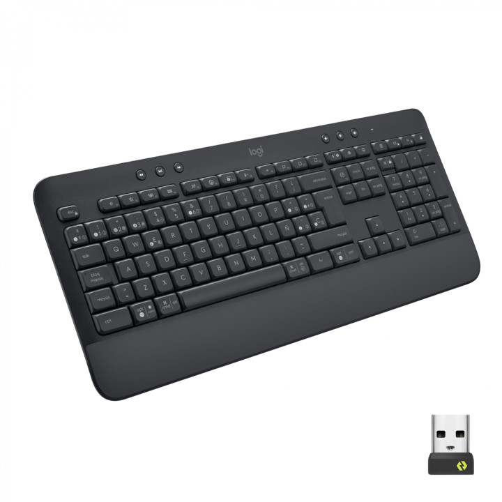 Logitech Signature K650 teclado RF Wireless + Bluetooth QWERTY Español Grafito