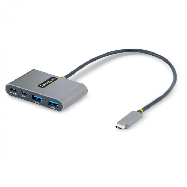 StarTech.com Hub Concentrador USB-C de 4 Puertos con Entrega de Alimentación de 100W de Paso - Ladrón USB Tipo C - - 2x