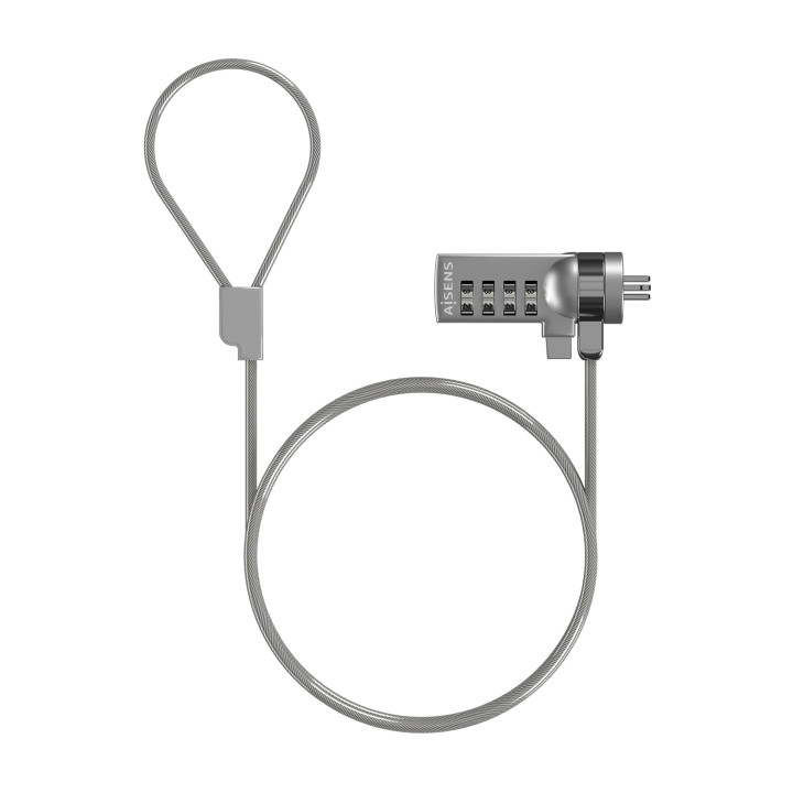 AISENS Cable de Seguridad con Cerradura de Combinacion para Ordenador, Monitor, Portatil 1.5M