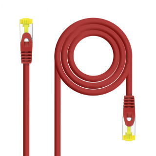 Nanocable Cable de red latiguillo RJ45 LSZH Cat.6A SFTP AWG26, Rojo, 0.5m