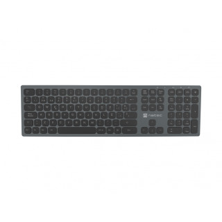 NATEC NKL-1830 teclado RF Wireless + Bluetooth QWERTY Español Negro, Gris