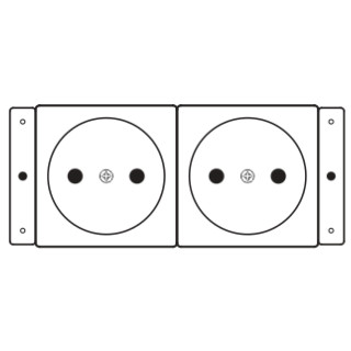 Kramer Electronics TS-2DE toma de corriente