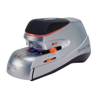 Rexel Grapadora Optima 70 uso intensivo plateada/negra