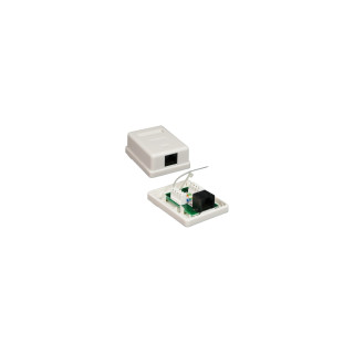 ROSETA SUPERFICIE RJ45 UTP CAT 6 1 TOMA BLANCO NANOCABLE 10.21.1501