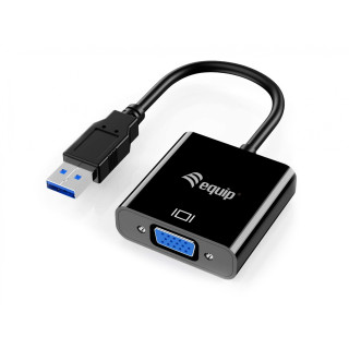 Adaptador Equip usb macho a vga hembra 1920 x 1080 Pixeles negro 133384