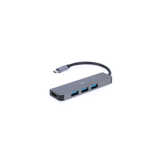 Gembird A-CM-COMBO2-01 hub de interfaz USB 3.2 Gen 1 (3.1 Gen 1) Type-C 625 Mbit/s Gris