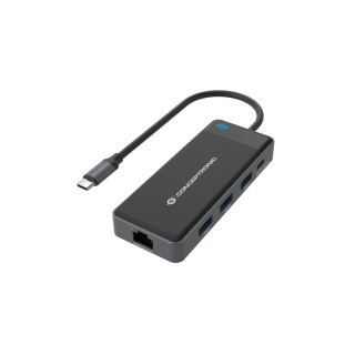 Conceptronic DONN14G base para portátil y replicador de puertos Alámbrico USB 3.2 Gen 1 (3.1 Gen 1) Type-C Gris