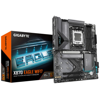 GIGABYTE X870 EAGLE WIFI7 Placa Base - Compatible con CPUs AMD Ryzen 9000, 14+2+2 fases VRM, hasta 8000MHz DDR5 (OC), 1xPCIe…