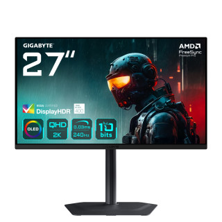 GIGABYTE MO27Q2 27" Monitor Gaming OLED QHD - 2560 x 1440, 240Hz, 0.03ms, 250 cd/m², Display HDR True Black 400, HDMI 2.1,…