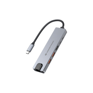Conceptronic DONN29G base para portátil y replicador de puertos Alámbrico USB 3.2 Gen 2 (3.1 Gen 2) Type-C Gris