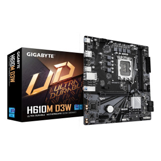 GIGABYTE H610M D3W Placa Base - Compatible con procesadores Intel Core de 14ª generación, VRM de 5+1+1 fases, hasta 5600MHz…