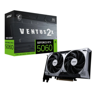 Tarjeta Gráfica MSI GeForce RTX 5060 VENTUS 2X OC 8GB GDDR7 Reflex 2 RTX AI DLSS4 [PRODUCTO EN TIENDA]
