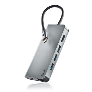 NGS WONDER DOCK 8 USB 2.0 Type-C 1024 Mbit/s Plata