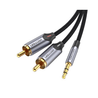 Vention Cable Estéreo BCNBH/ Jack 3.5 Macho - 2x RCA Macho/ 2m/ Gris