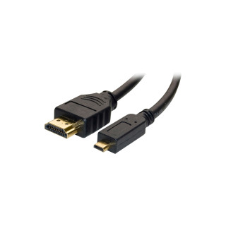 CABLE HDMI NANO CABLE HDMI A/M - MICRO HDMI D/M V1.4 1,8M ALTA VELOCIDAD/HEC NEGRO