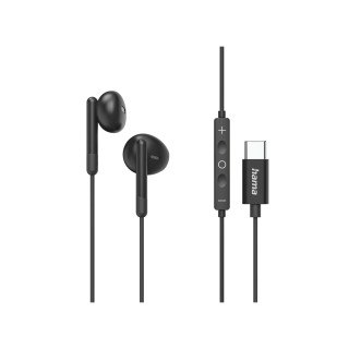 Hama Classy Auriculares Alámbrico Dentro de oído Llamadas/Música USB Tipo C Negro