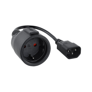 Nanocable Cable Adaptador C14/M a CEE7/H, 16A, 50 cm