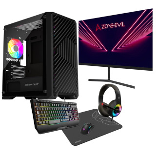 Zone Evil Core AMD Ryzen 5 4500/16GB/1Tb SSD Nvme RTX 3050 Windows 11 + Monitor 27 + Combo