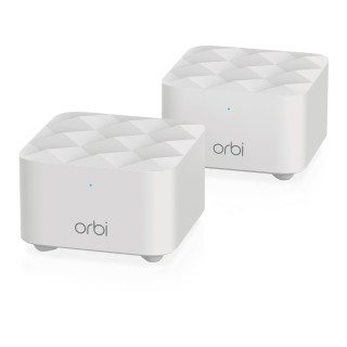 Netgear Orbi WiFi System AC1200 router inalámbrico Gigabit Ethernet Doble banda (2,4 GHz / 5 GHz) Blanco