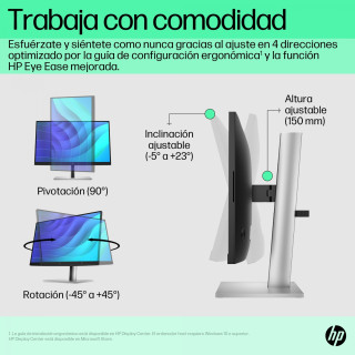 HP E-Series E22 G5 54,6 cm (21.5") 1920 x 1080 Pixeles Full HD LED Negro, Plata