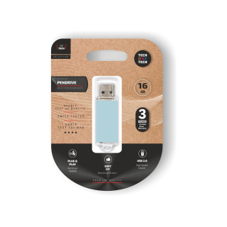 TECH ONE TECH TEC3010-16 unidad flash USB 16 GB USB tipo A 2.0 Azul