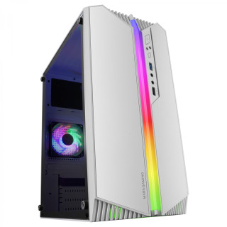 Mars Gaming MC-S1 Blanco Caja PC Compacta Gaming Micro-ATX Iluminación ARGB 12 Modos Ventilador FRGB Ventana Lateral…