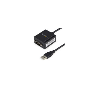 StarTech.com Cable USB a Puerto Serie Serial RS232 DB9 con Retención del Puerto de Asignación COM - Negro