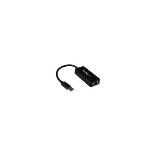 StarTech.com Adaptador Tarjeta de Red NIC Externa USB 3.0 de 1 Puerto Gigabit Ethernet RJ45 y Puerto USB - Negro