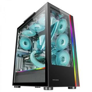 Mars Gaming MC-ULTRA Negro Torre Gaming Custom XXL E-ATX Doble Tira LED ARGB Doble Ventana Cristal Templado Estructura…