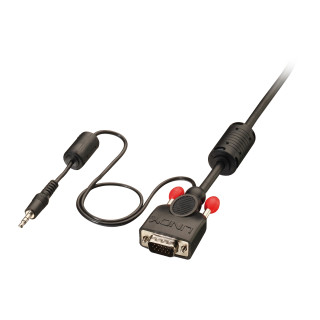 Lindy 37299 adaptador de cable de vÍ­deo 2 m VGA (D-Sub) + 3,5mm Negro, Rojo