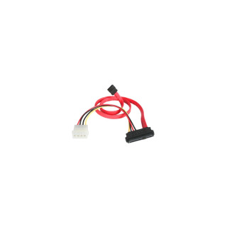 StarTech.com SAS729PW18 Adaptador SAS 29 Pines a Molex Macho LP4 y SATA - SFF-8482 Rojo