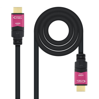 cable nanocable hdmi macho a macho alta velocidad v2.0 repetidor para amplificar señal 20m negro rosa 10.15.3720