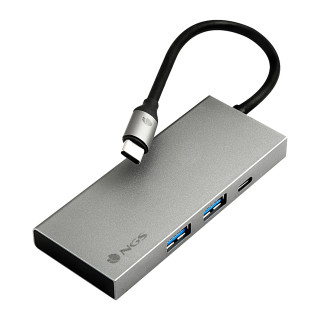 NGS WONDER DOCK4 PRO Alámbrico USB 3.2 Gen 1 (3.1 Gen 1) Type-C Aluminio