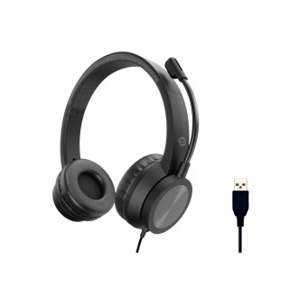 Conceptronic POLONA05B auricular y casco Auriculares Alámbrico Diadema Llamadas/Música USB tipo A Negro