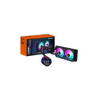 GIGABYTE AORUS WATERFORCE X II 240 Refrigerador de CPU líquido AIO - 2x ventiladores ARGB de 120 mm, pantalla LCD a…