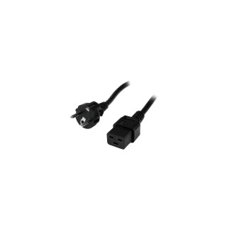 StarTech.com PXTEUC192M Cable 2m de Alimentación para Ordenadores - CEE7 a IEC 320 C19 - Conector Europeo - Negro