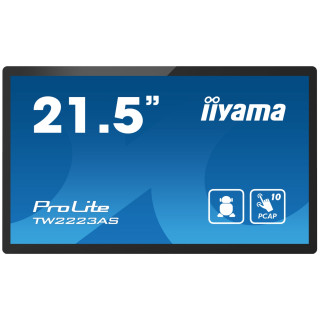 iiyama TW2223AS-B2 pantalla de señalización Panel plano interactivo 54,6 cm (21.5") Wifi 400 cd / m² Full HD Negro…