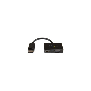 StarTech.com Adaptador DP de Audio/VÍ­deo para Viajes - Conversor DisplayPort a HDMI o VGA - 1920x1200 1080p Negro