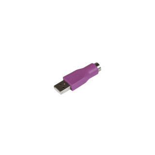 StarTech.com Adaptador Conversor PS/2 MiniDIN a USB para Teclado - PS/2 Hembra - USB A Macho - Violeta